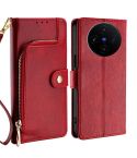 For vivo X100s Zipper Bag Leather Phone Case(Red)