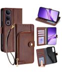 For vivo V50 Lite 5G Zipper Bag Leather Phone Case(Brown)