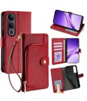 For vivo V50 Lite 5G Zipper Bag Leather Phone Case(Red)