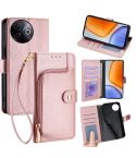 For vivo Y39 5G Global Zipper Bag Leather Phone Case(Rose Gold)