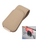 Car Sun Visor Glasses Holder Multifunctional Card Clip Storage Rack(Creamy Yellow)