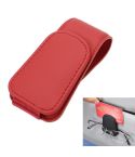 Car Sun Visor Glasses Holder Multifunctional Card Clip Storage Rack(Red)