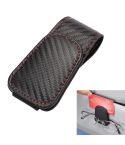 Car Sun Visor Glasses Holder Multifunctional Card Clip Storage Rack(Black Carbon Fiber)
