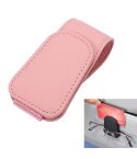 Car Sun Visor Glasses Holder Multifunctional Card Clip Storage Rack(Pink)