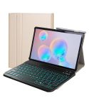 DY-M10P For Lenovo Smart Tab M10 HPD Plus TB-X606F 10.3 inch 2 in 1 Removable Magnetic ABS Bluetooth Keyboard + Protective Leather Tablet Case with Stand & Sleep / Wake-up & Pen Holder(Gold)