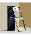 For vivo X Flip Three-stage Nano Electroplated PC Transparent Phone Case(Gold)