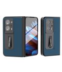 For OPPO Find N2 ABEEL Integrated Genuine Silky Soft ABEEL Phone Case with Holder(Blue)