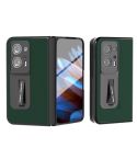 For OPPO Find N2 ABEEL Integrated Genuine Silky Soft ABEEL Phone Case with Holder(Green)