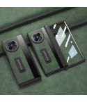 For vivo X Fold2 GKK Integrated Frosted Fold Hinge Leather Phone Case with Holder(Green)