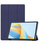 For Honor Pad V8 3-Fold Custer Texture Leather Tablet Case(Dark Blue)