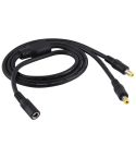 8A 5.5 x 2.5mm 1 to 2 Female to Male Plug DC Power Splitter Adapter Power Cable, Cable Length: 70cm(Black)