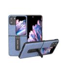 For OPPO Find N2 Flip Diamond Series Phone Case with Holder(Sapphire Blue)