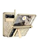 For Google Pixel Fold Mechanical Legend Integrated Electroplating All-inclusive Phone Case with Pen Slot(Gold)