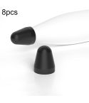 For Xiaomi Stylus Pen 2 8pcs / Set Silicone Wear-resistant Stylus Nib Cover(Black)
