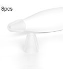 For Xiaomi Stylus Pen 2 8pcs / Set Silicone Wear-resistant Stylus Nib Cover(Transparent)