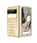 For Google Pixel Fold Integrated Electroplating Folding Phone Case(Gold)