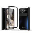 For Google Pixel Fold Integrated Electroplating Folding All-inclusive Phone Case with Hinge(Black)