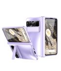 For Google Pixel Fold Integrated Electroplating Folding All-inclusive Phone Case with Pen Slot & Hinge(Purple)