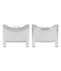 For Xiaomi Mi Band 8 1 Pair  PC Plastic Watch Band Connector(Transparent White)