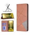 For Realme C53 Rhombus Texture Leather Phone Case(Brown)