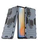 For vivo X50 Pro PC + TPU Anti-fall Protective Case with Ring Holder(Navy)