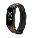 For OPPO Band Sports Rainbow Dots Silicone Watch Band(Black)