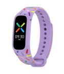 For OPPO Band Sports Rainbow Dots Silicone Watch Band(Purple)