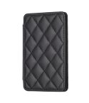 BFK05 Rhombus Pattern Card Bag Mobile Phone Back Sticker(Black)