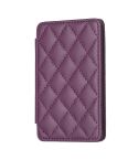 BFK05 Rhombus Pattern Card Bag Mobile Phone Back Sticker(Purple)