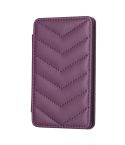 BFK02 Wave Pattern Card Bag Mobile Phone Back Sticker(Dark Purple)