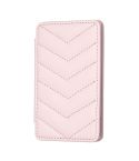 BFK02 Wave Pattern Card Bag Mobile Phone Back Sticker(Pink)