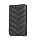 BFK02 Wave Pattern Card Bag Mobile Phone Back Sticker(Black)