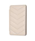 BFK02 Wave Pattern Card Bag Mobile Phone Back Sticker(Beige)