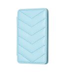 BFK02 Wave Pattern Card Bag Mobile Phone Back Sticker(Blue)