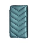 BFK02 Wave Pattern Card Bag Mobile Phone Back Sticker(Green)