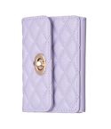 BFK09 Metal Buckle Horizontal Card Bag Mobile Phone Back Sticker(Purple)