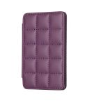 BFK01 Grid Pattern Card Bag Mobile Phone Back Sticker(Dark Purple)