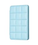 BFK01 Grid Pattern Card Bag Mobile Phone Back Sticker(Blue)