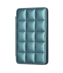 BFK01 Grid Pattern Card Bag Mobile Phone Back Sticker(Green)