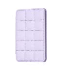 BFK01 Grid Pattern Card Bag Mobile Phone Back Sticker(Purple)