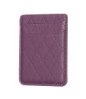 BFK11 Diamond Lattice Card Bag Mobile Phone Back Sticker(Dark Purple)