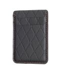 BFK11 Diamond Lattice Card Bag Mobile Phone Back Sticker(Black)