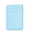 BFK11 Diamond Lattice Card Bag Mobile Phone Back Sticker(Blue)