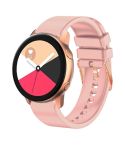 For Amazfit GTR Mini / Bip 3 / Bip 3 Pro 20mm Solid Color Rose Gold Buckle Silicone Watch Band(Pink)