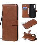 For OPPO Realme 6 Solid Color Horizontal Flip Protective Leather Case with Holder & Card Slots & Wallet & Lanyard(Brown)