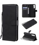 For OPPO Realme 6 Solid Color Horizontal Flip Protective Leather Case with Holder & Card Slots & Wallet & Lanyard(Black)