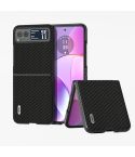 For Motorola Razr 40 ABELL Carbon Fiber Protective Phone Case(Black)