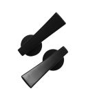 1pair Thickened Flat Hook Door Handle Hook Free Punch Free Installation Curtain Wall Hook(Black)