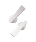 1pair Thickened Flat Hook Door Handle Hook Free Punch Free Installation Curtain Wall Hook(White)