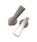 1pair Thickened Flat Hook Door Handle Hook Free Punch Free Installation Curtain Wall Hook(Silver)